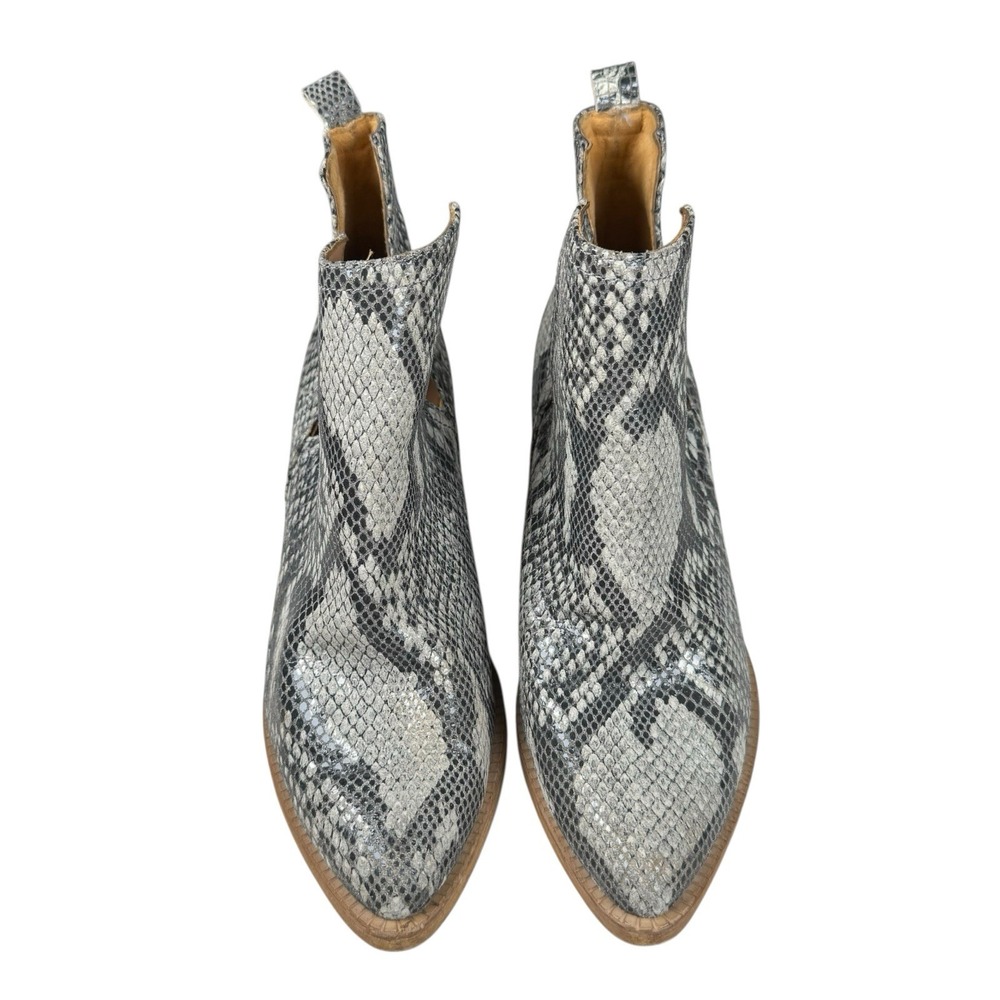 Makis Kotris Snake Leather Women's Cowboy Ankle Boots Sz‎ 39 Made in Greece - Picture 2 of 16